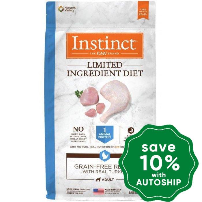 Nature's Variety Instinct - Dog Dry Food - Limited Ingredient Diet Grain-Free with Turkey - 4LB - PetProject.HK