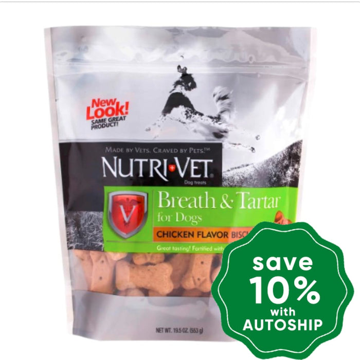 Nutri-Vet - Breath & Tartar Biscuit - Chicken Flavour - 19.5OZ - PetProject.HK