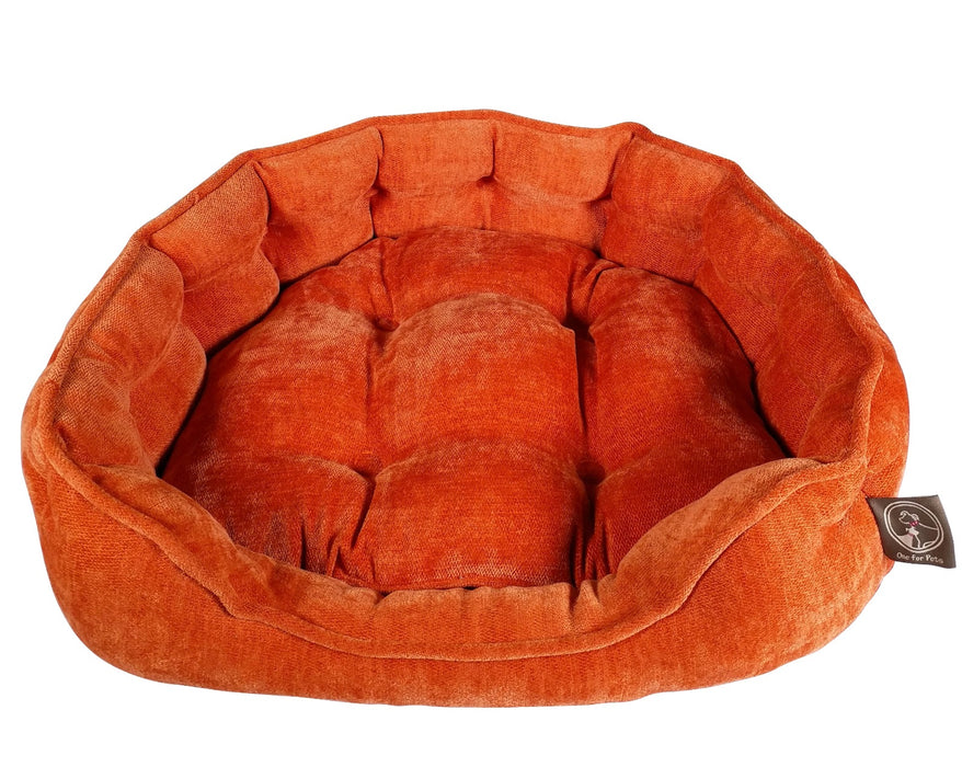 One for Pets - Pamola Snuggle Bed - Tangerine - 34" x 28" x 9" (XL)
