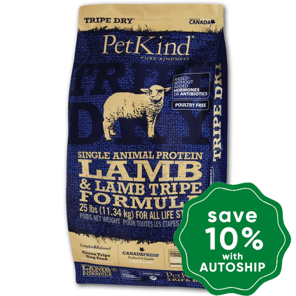 PetKind - Tripe Dry Single Animal Protein Lamb & Lamb Tripe Formula - 25LB - PetProject.HK