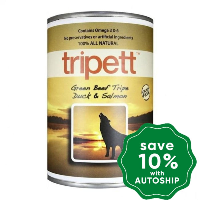 PetKind - Tripett Green Beef Tripe Duck & Salmon Canned Dog Food - 14OZ (4 cans) - PetProject.HK