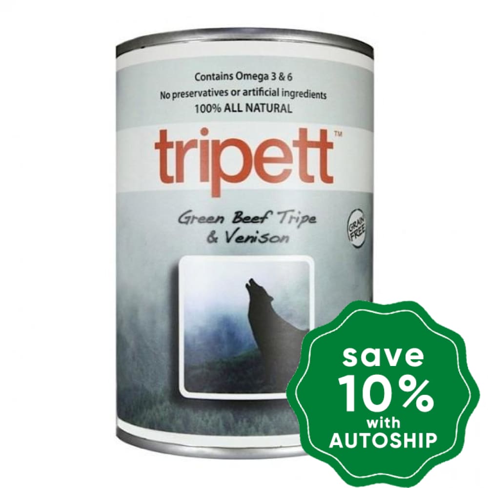 PetKind - Tripett Green Beef Tripe & Venison Canned Dog Food - 14OZ (4 cans) - PetProject.HK