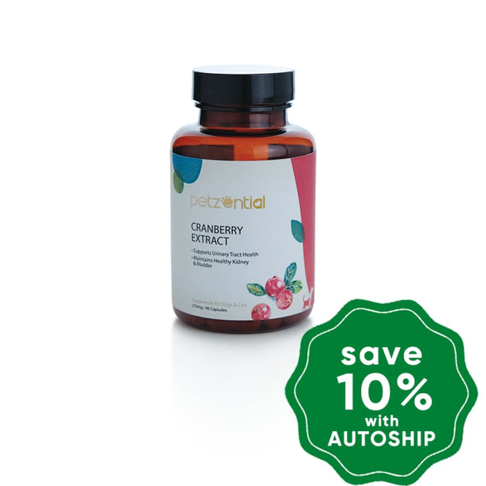 Petzential - Cranberry Extract (Urinary Tract Health) - 90 Capsules - PetProject.HK