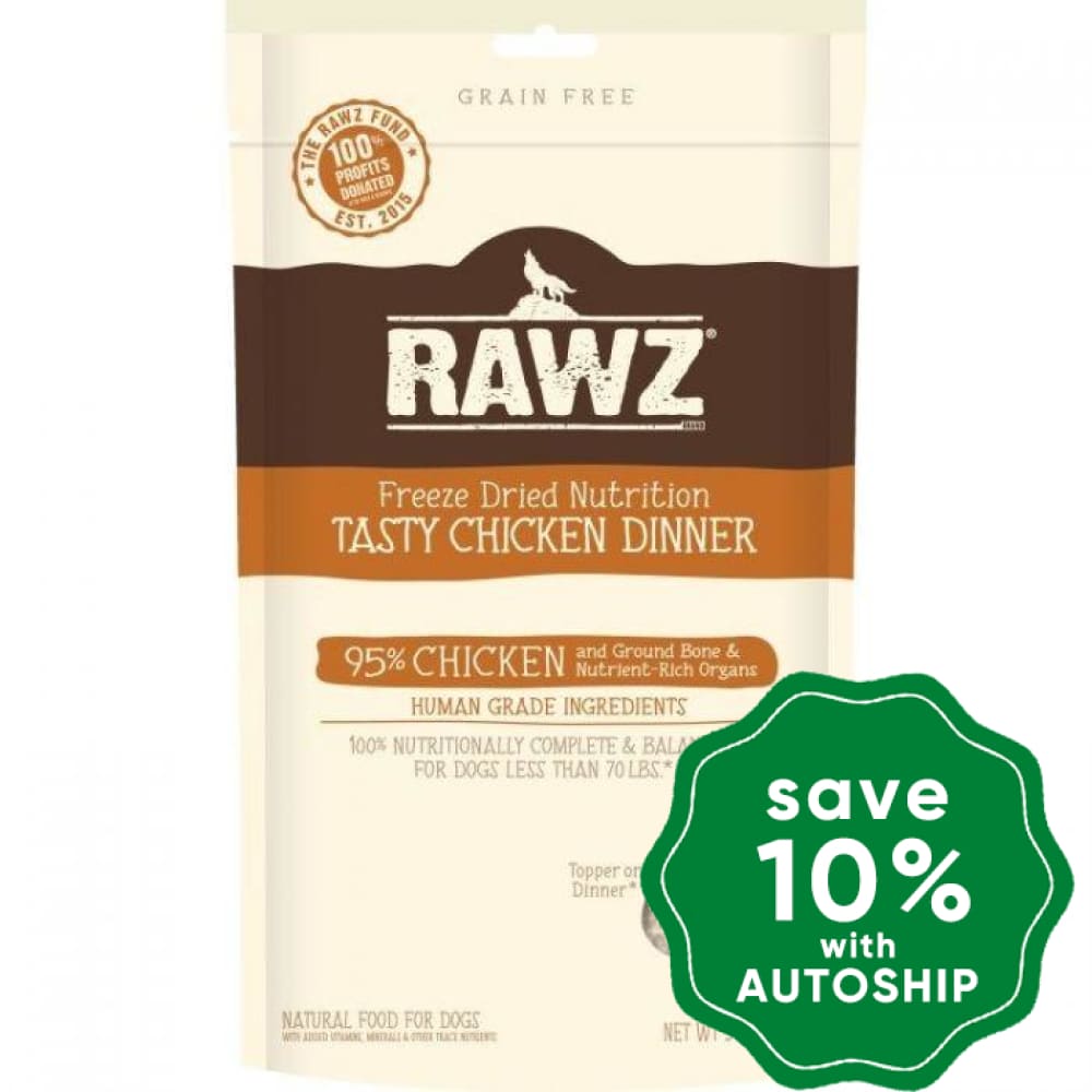 Rawz - Dry Food For Dogs Freeze Dried Tasty Chicken Dinner Recipe 14Oz