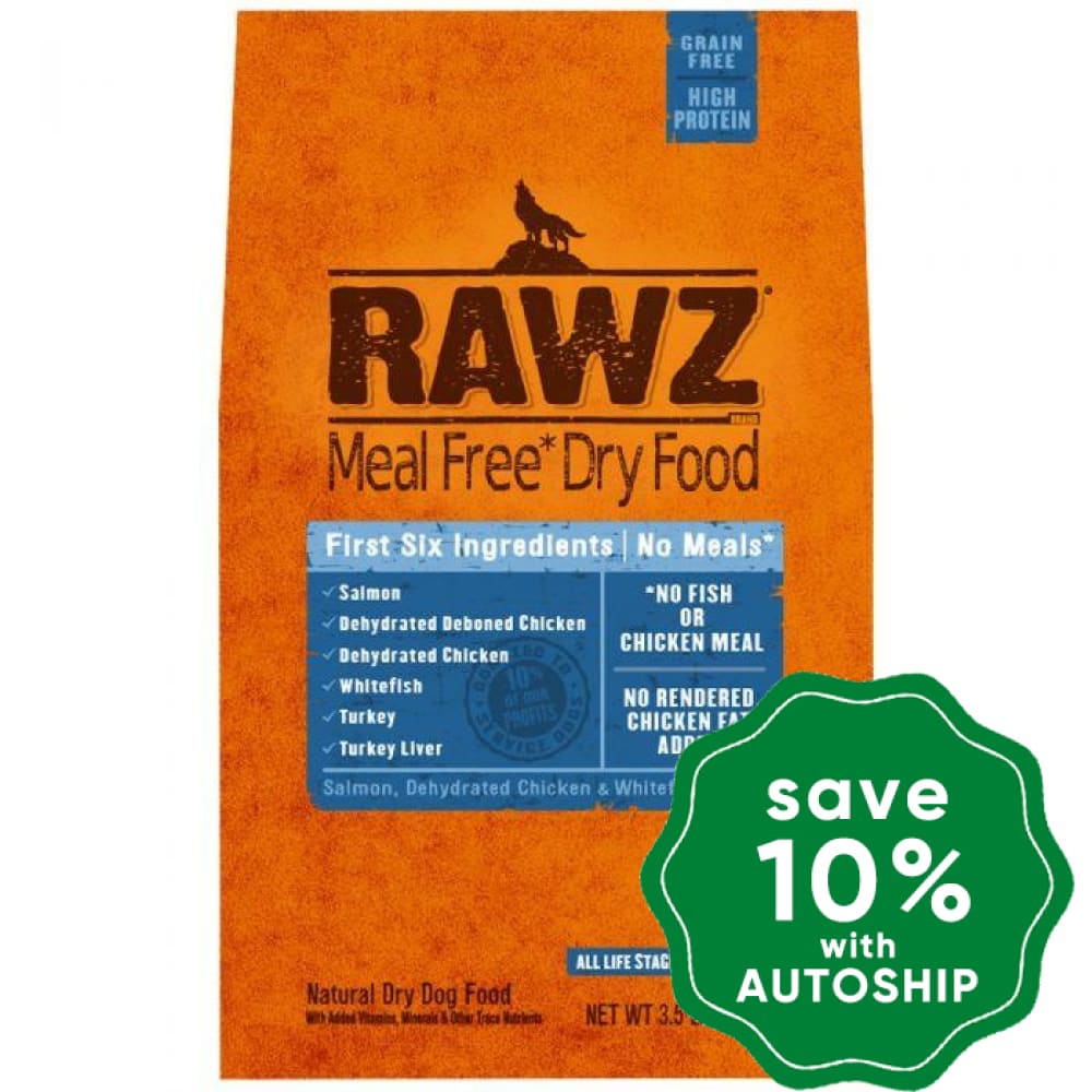Rawz - Dry Food For Dogs Meal Free Salmon Dehydrated Chicken & Whitefish Recipe 3.5Lb