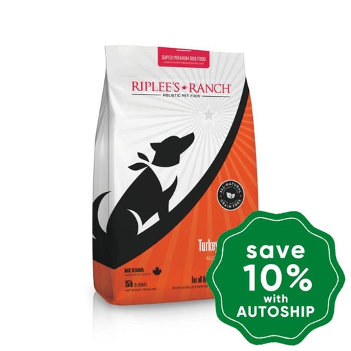 Riplees Ranch - Dry Food For Dogs Grain-Free Fresh Turkey Recipe 15Lb