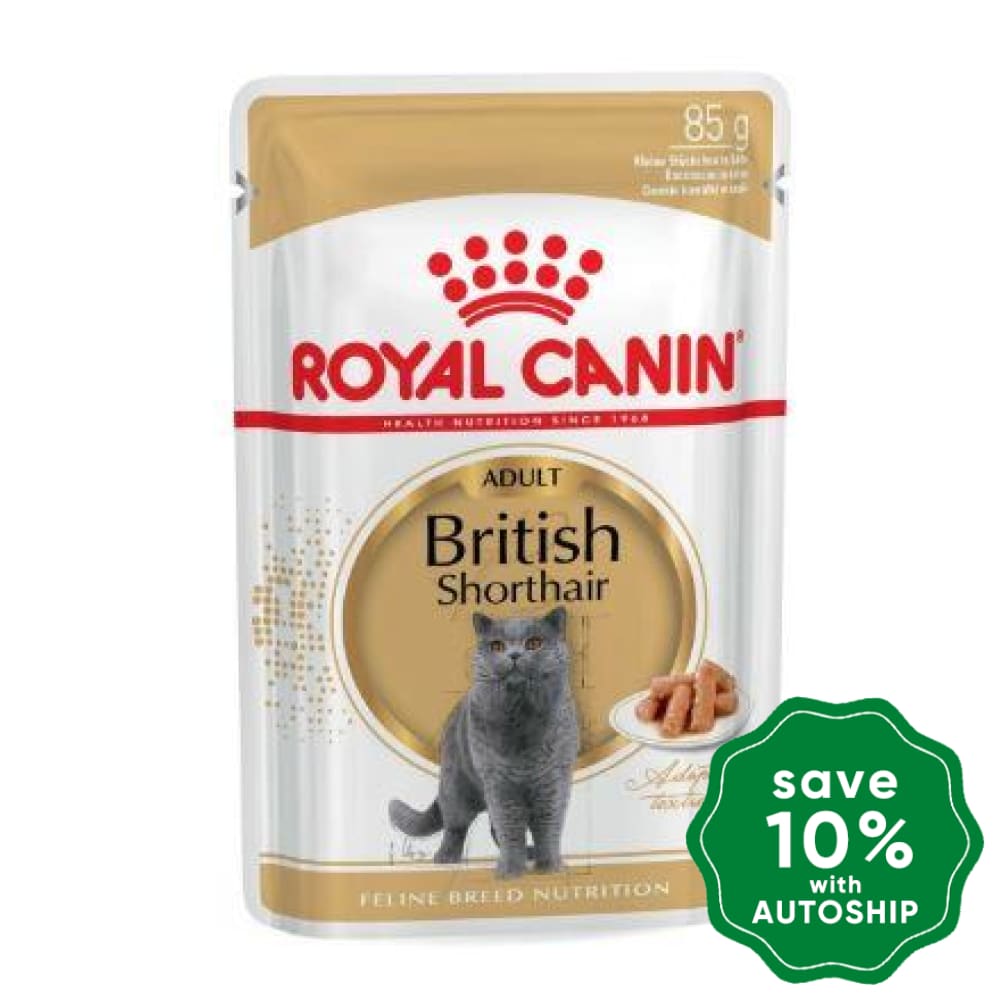 Royal Canin - Adult Cat Wet Food - British Shorthair (Gravy) in Pouch - 85G (Box of 12) - PetProject.HK
