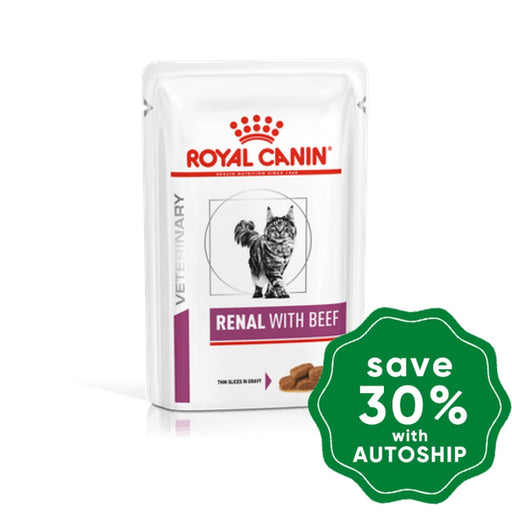Royal Canin - Veterinary Diet Renal Pouches For Cats Beef 85G (Min. 12 Pouches)