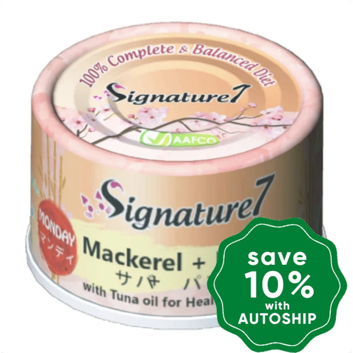 Signature7 - Grain Free Cat Wet Food Monday Healthy Skin & Coat Mackerel + Pumpkin Favor 70G (Min.