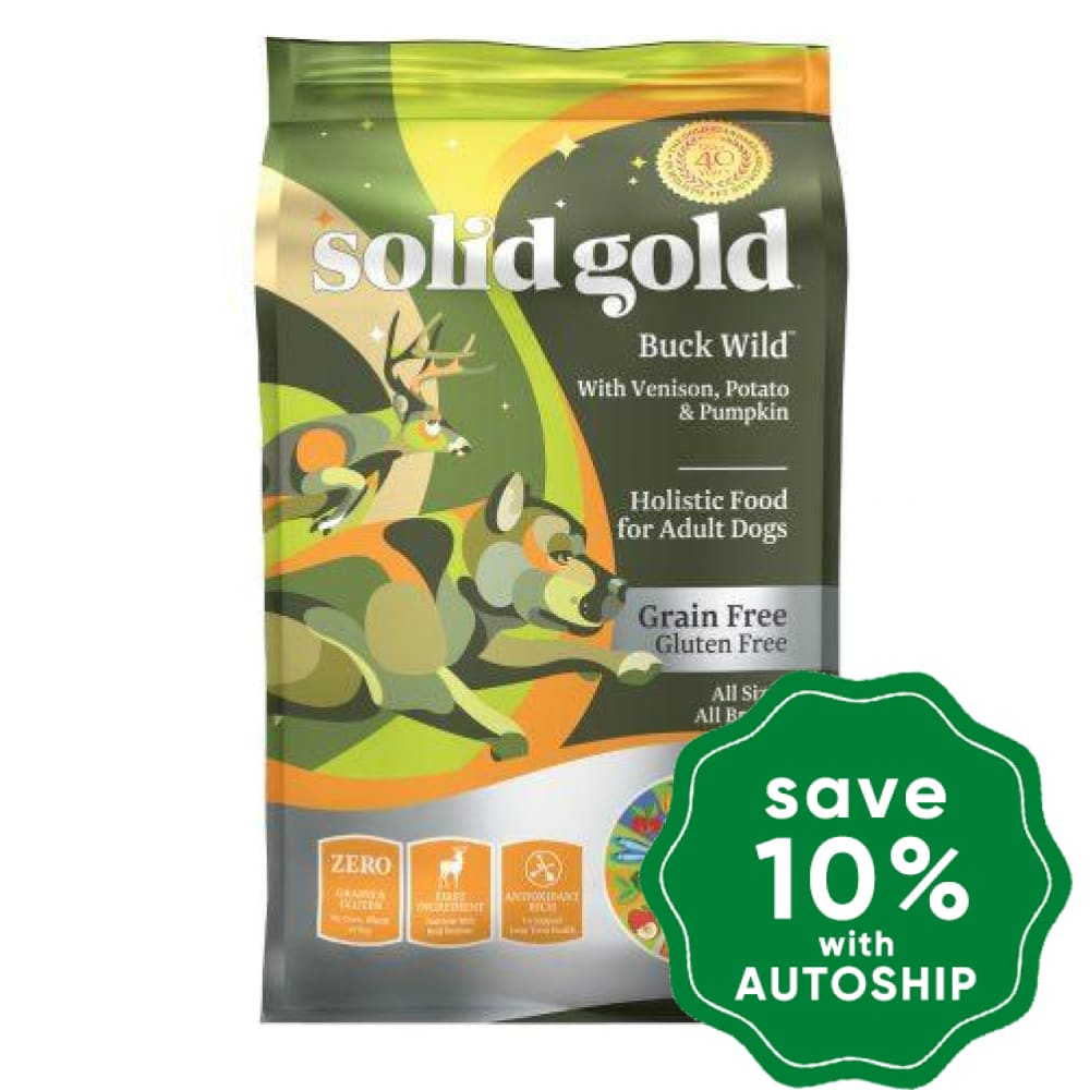Solid Gold - Grain Free Dry Dog Food - Adult - Buck Wild with Venison - 24LB - PetProject.HK