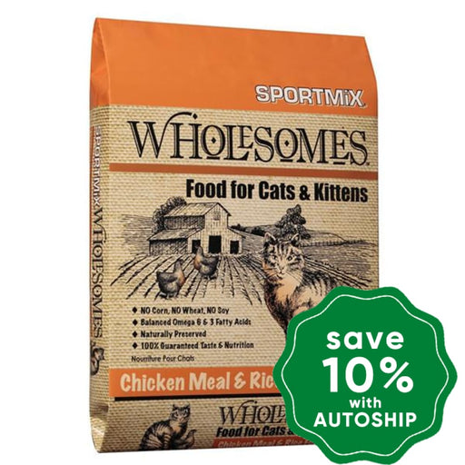 Sportmix - Wholesomes Dry Cats Food Chicken Meal & Rice Formula For Kitten 15Lb