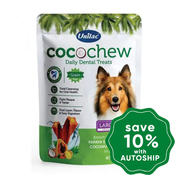 Unilac - Cocochew Dental Treats For Dogs Large Size 175G (4Pcs)