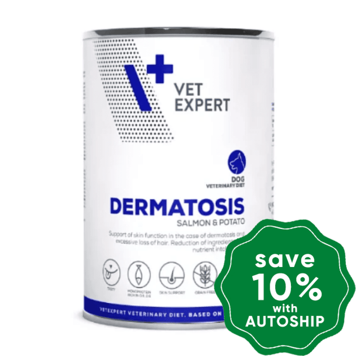 Vet Expert - V+ Veterinary Diet Dermatosis Wet Dog Food Salmon & Potato 400G (Min. 6 Cans) Dogs