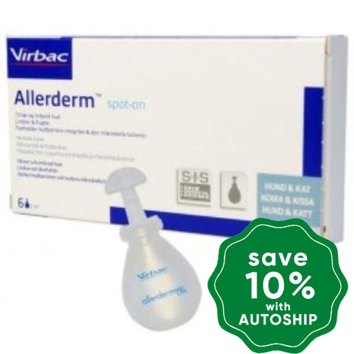 Virbac Allerderm Spot On Skin Repair for Small Dogs & Cats ≤ 10kg (6 x 2ml) - PetProject.HK