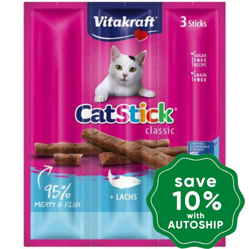 Vitakraft - Cat Sticks Mini - Salmon & Trout (3 sticks) (10 packs) - PetProject.HK