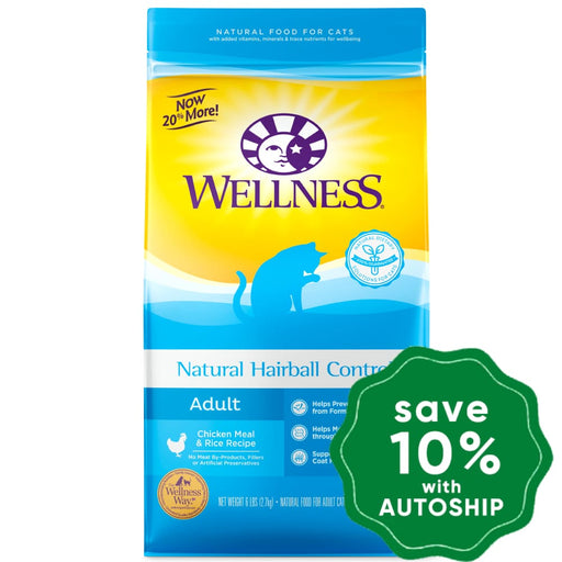 Wellness - Complete Health - Dry Cat Food - Hairball Control Chicken Meal & Rice - 6LB - PetProject.HK