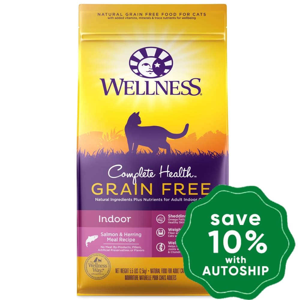 Wellness - Complete Health - Grain Free Dry Cat Food - Indoor Salmon & Herring Meal - 5.5LB - PetProject.HK