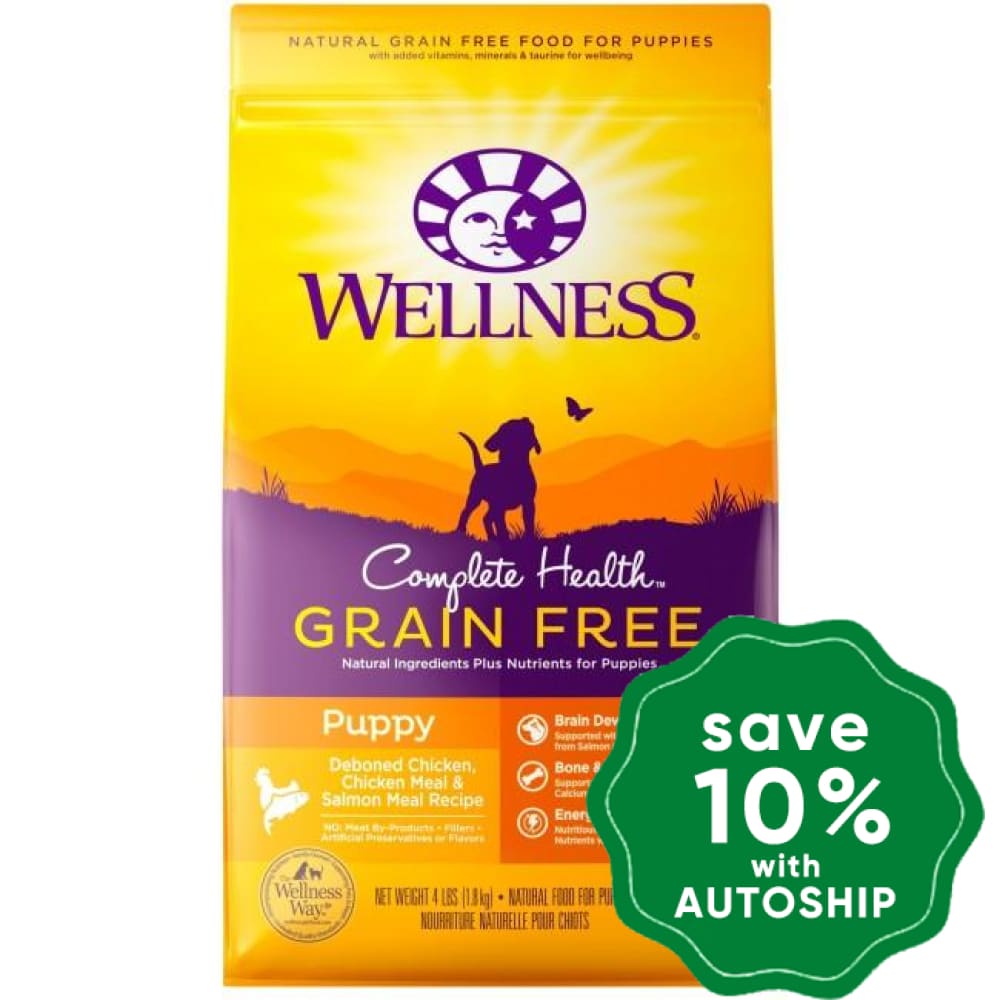Wellness - Complete Health - Grain Free Dry Dog Food - Puppy Deboned Chicken, Chicken Meal & Salmon Meal - 4LB - PetProject.HK