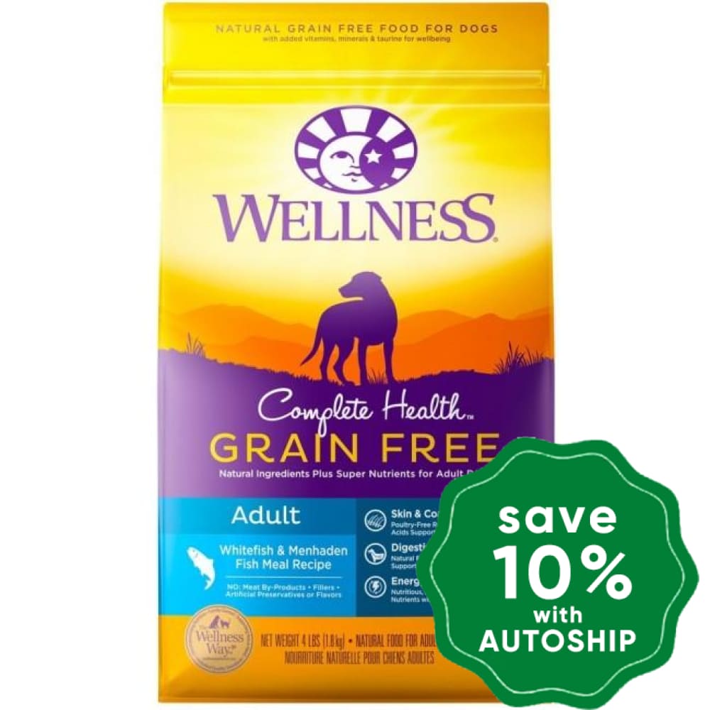 Wellness - Complete Health - Grain Free Dry Dog Food - Whitefish & Menhaden Fish Meal - 12LB - PetProject.HK