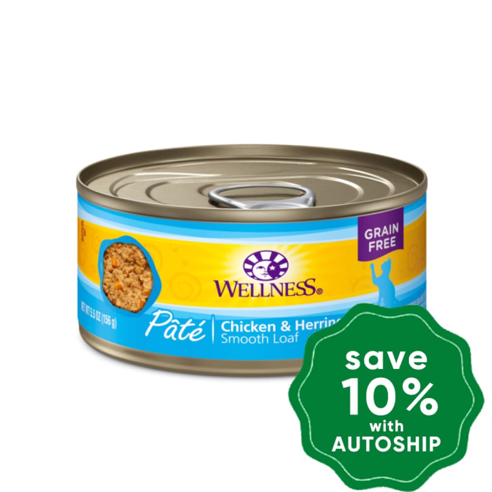 Wellness - Complete Health Pate - Grain Free Canned Cat Food - Chicken & Herring - 5.5OZ (4 Cans) - PetProject.HK