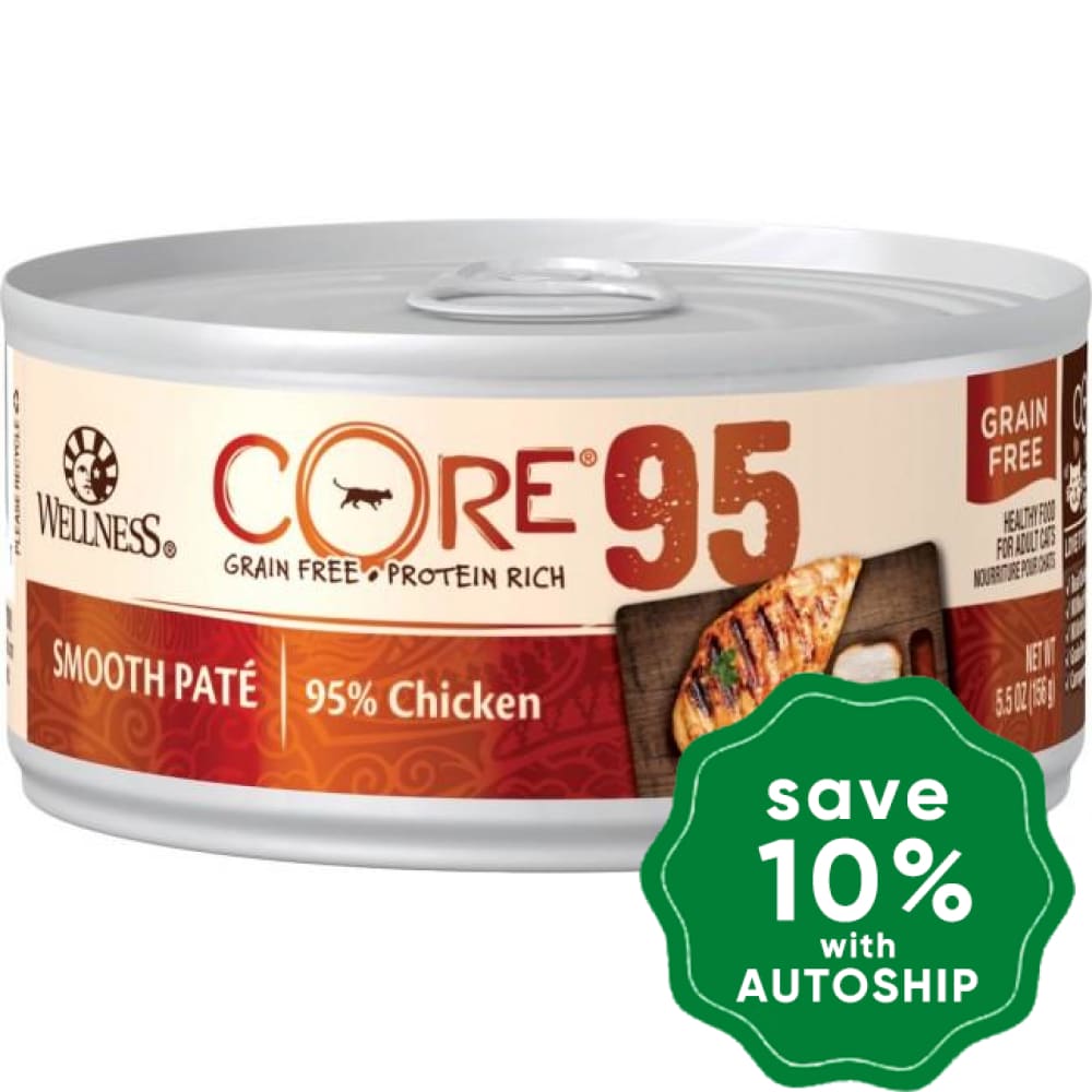 Wellness - CORE 95 - Grain Free Canned Cat Food - 95% Chicken - 5.5OZ (4 Cans) - PetProject.HK