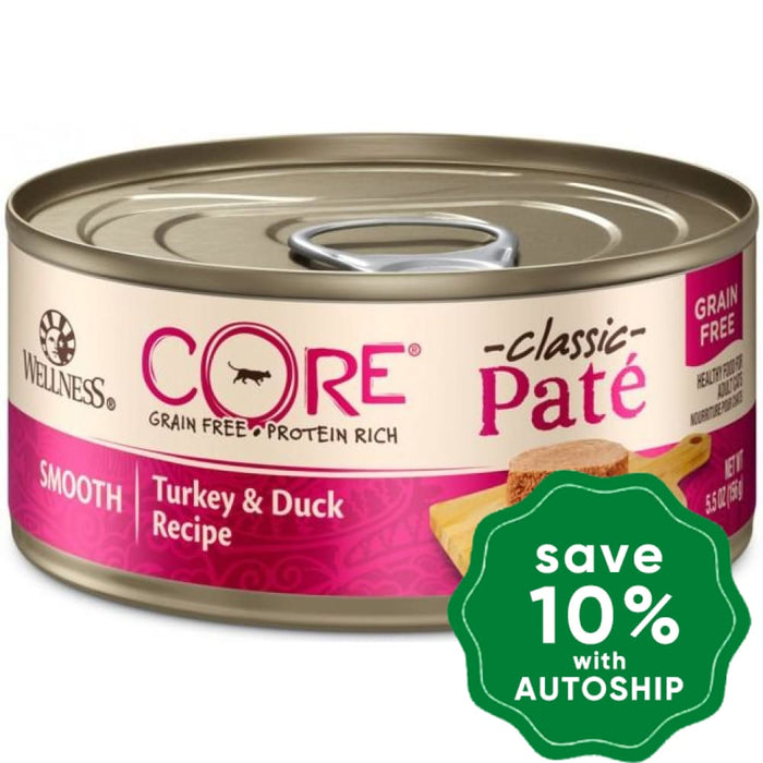 Wellness - CORE Pate - Grain Free Canned Cat Food - Turkey & Duck - 5.5OZ (4 Cans) - PetProject.HK