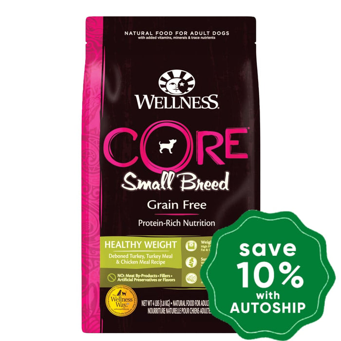 Wellness - CORE Small Breed - Grain Free Dry Dog Food - Healthy Weight - 4LB - PetProject.HK
