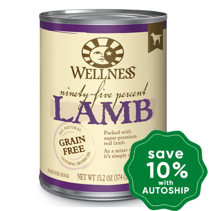 Wellness - Ninety Five Percent - Grain Free Canned Dog Food - 95% Lamb - 13.2OZ (4 Cans) - PetProject.HK