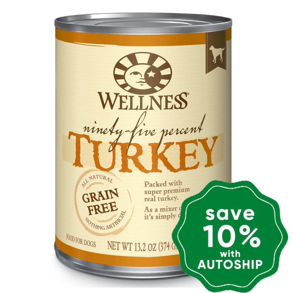 Wellness - Ninety Five Percent - Grain Free Canned Dog Food - 95% Turkey - 13.2OZ (4 Cans) - PetProject.HK