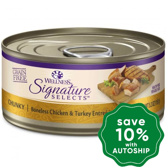 Wellness - Signature Selects - Grain Free Canned Cat Food - Chunky Turkey & Boneless Chicken - 5.5OZ (4 Cans) - PetProject.HK