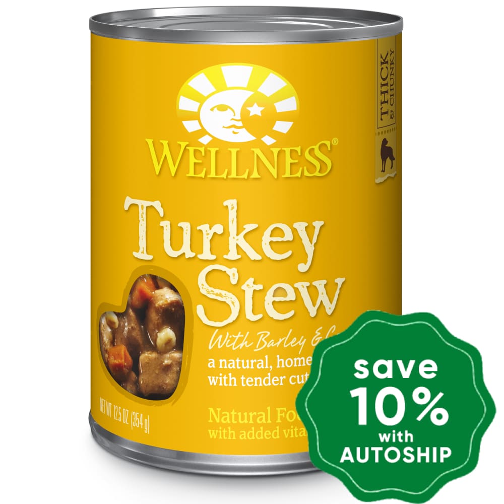 Wellness - Stew - Canned Dog Food - Turkey with Barley & Carrots - 12.5OZ (4 Cans) - PetProject.HK